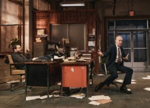 Kieran Culkin and Bob Odenkirk in "Glengarry Glen Ross"