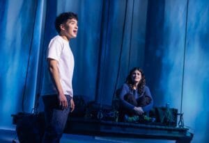 Zachary Noah Piser and Idina Menzel in "Redwood."