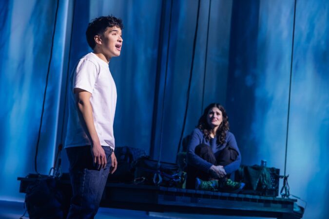Zachary Noah Piser and Idina Menzel in "Redwood."