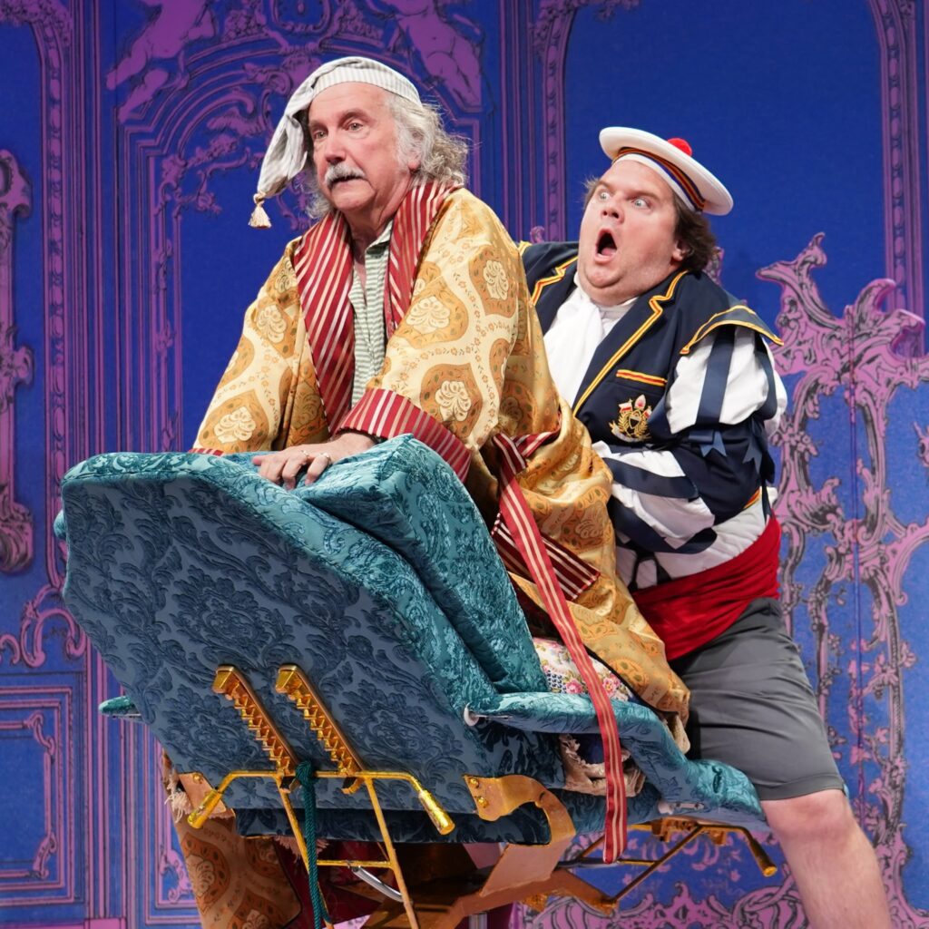 Mark Linn-Baker and Russell Daniels in "The Imaginary Invalid."