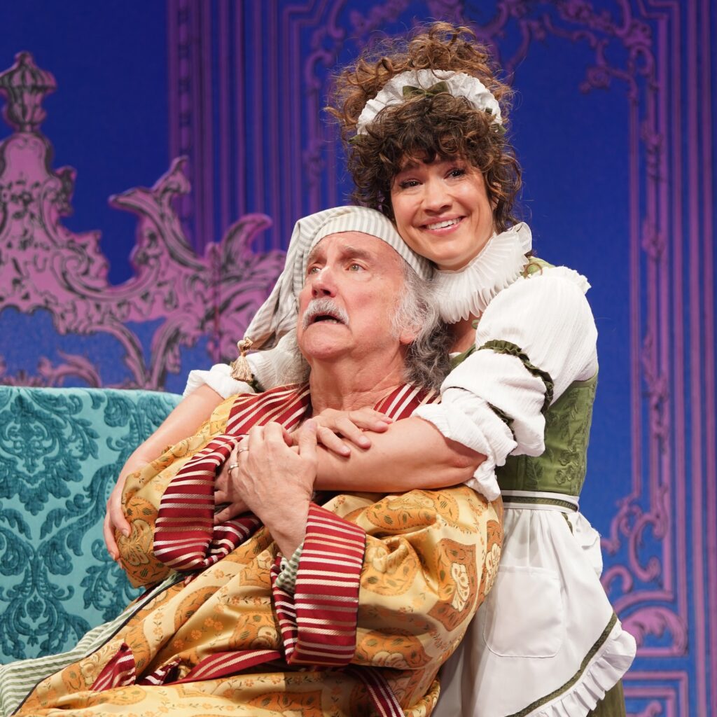 Mark Linn-Baker and Sarah Stiles in "The Imaginary Invalid."