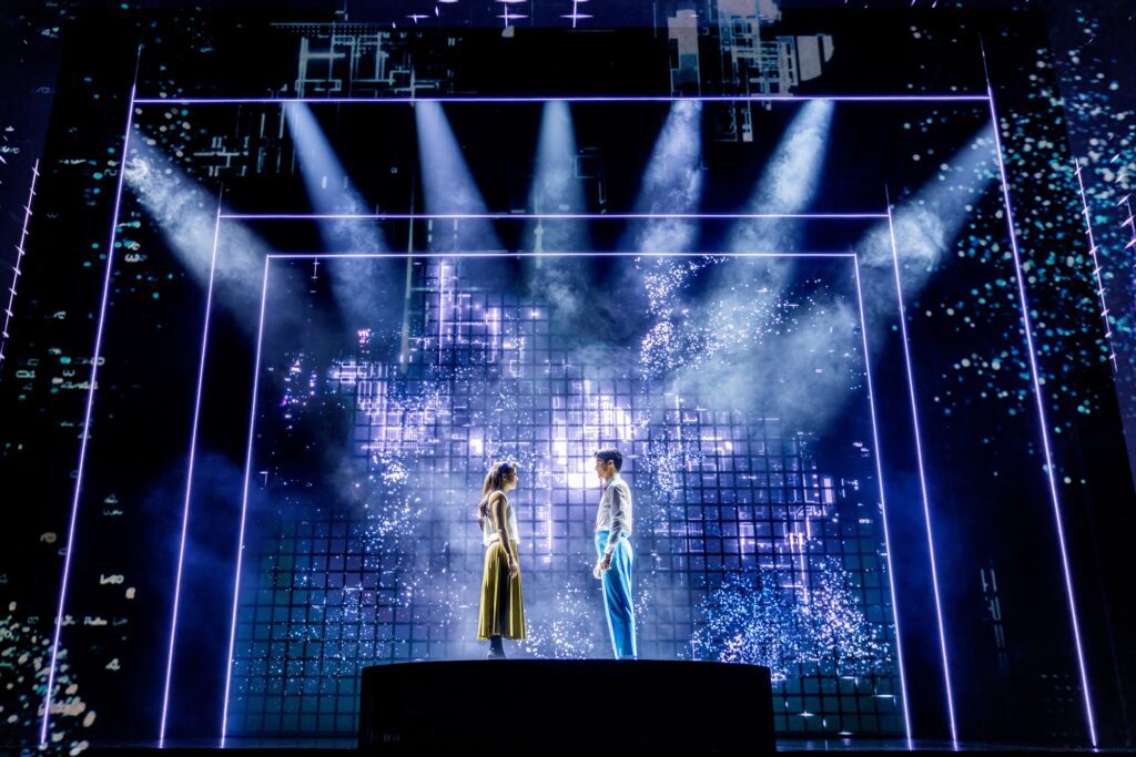 Helen J Shen and Darren Criss in "Maybe Happy Ending."