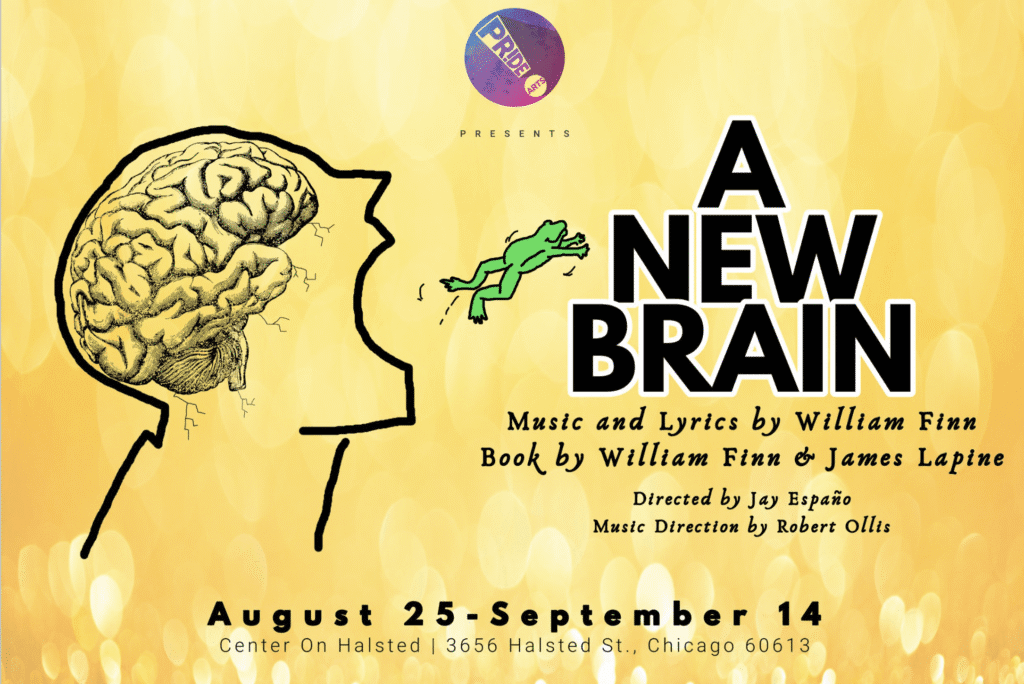 'A New Brain' graphic, PrideArts