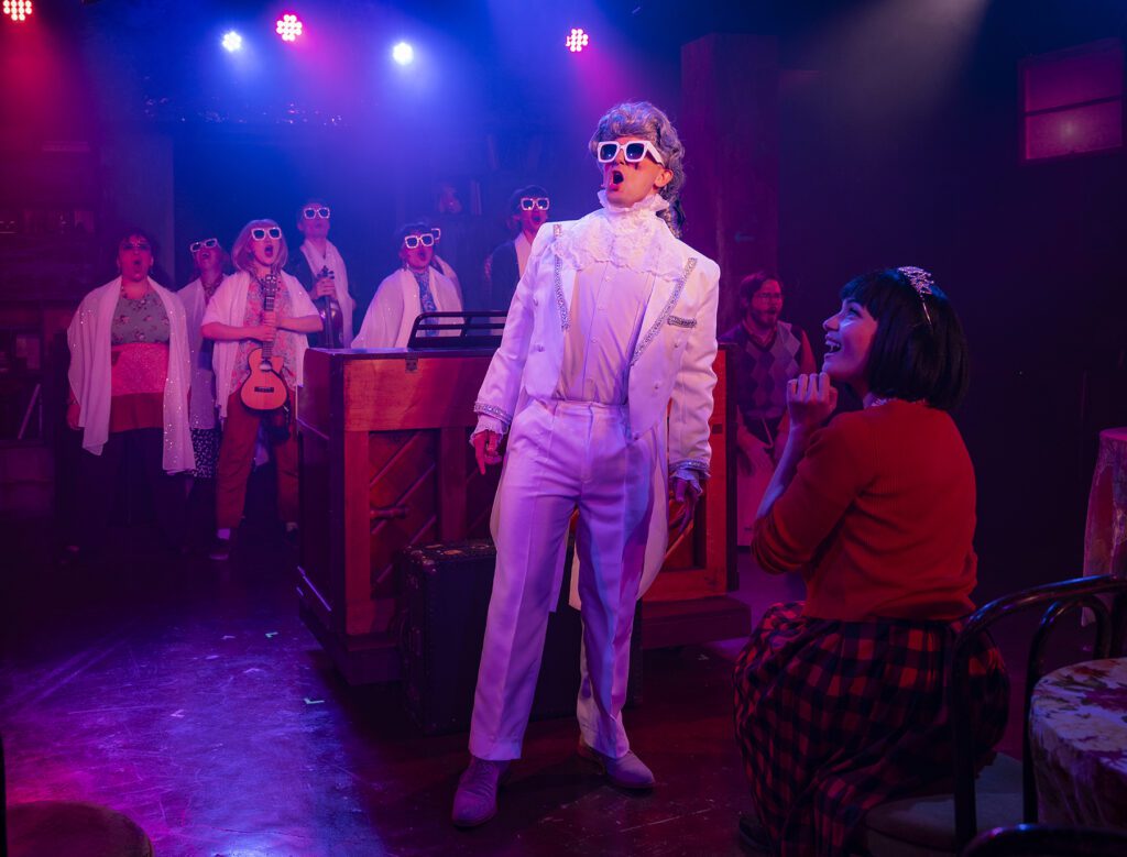 (front, l to r) Todd Aulwurm and Aurora Penepacker with the cast of Kokandy Productions’ "Amélie." Photo by Michael Brosilow.