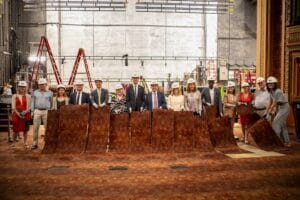 Roundabout Theatre Company groundbreaking event at the Todd Haimes Theatre.