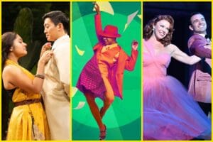 August 2025 regional theater composite: Oregon Shakespeare Festival, Signature, Theatre, Ogunquit Playhouse