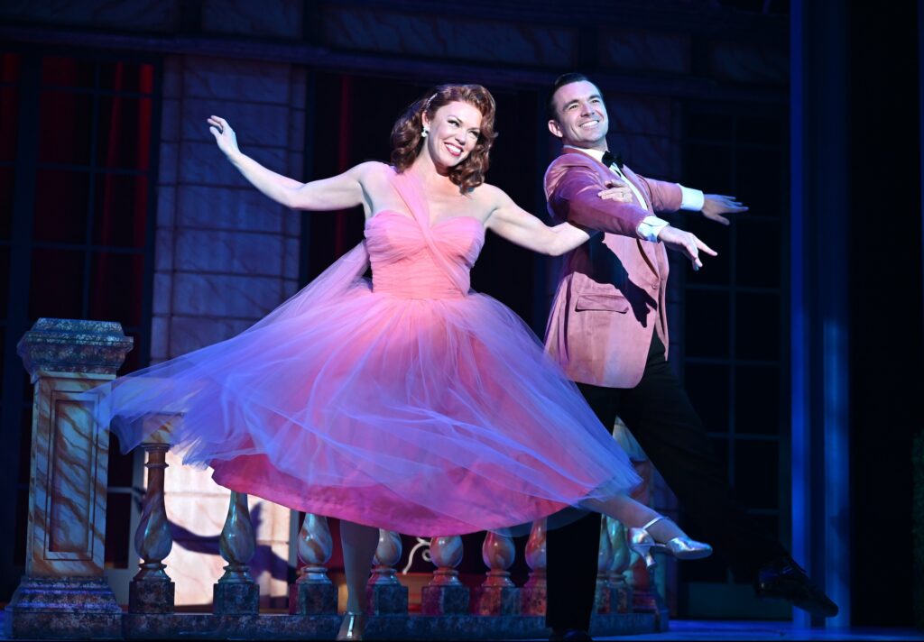 Robyn Hurder and Max Clayton in "High Society" at Ogunquit Playhouse.