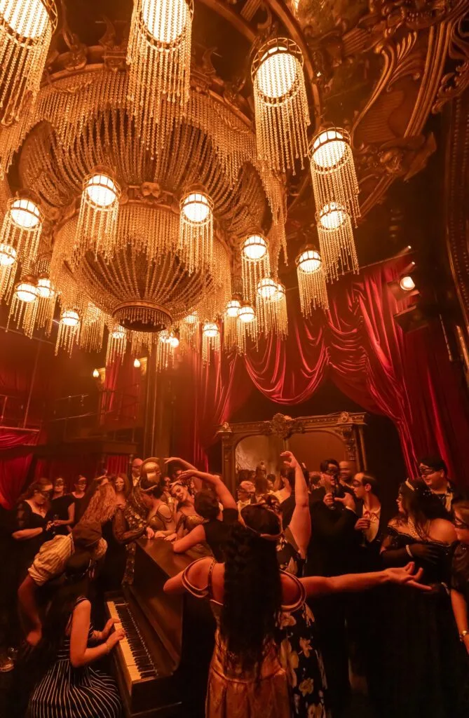 The chandelier in "Masquerade."