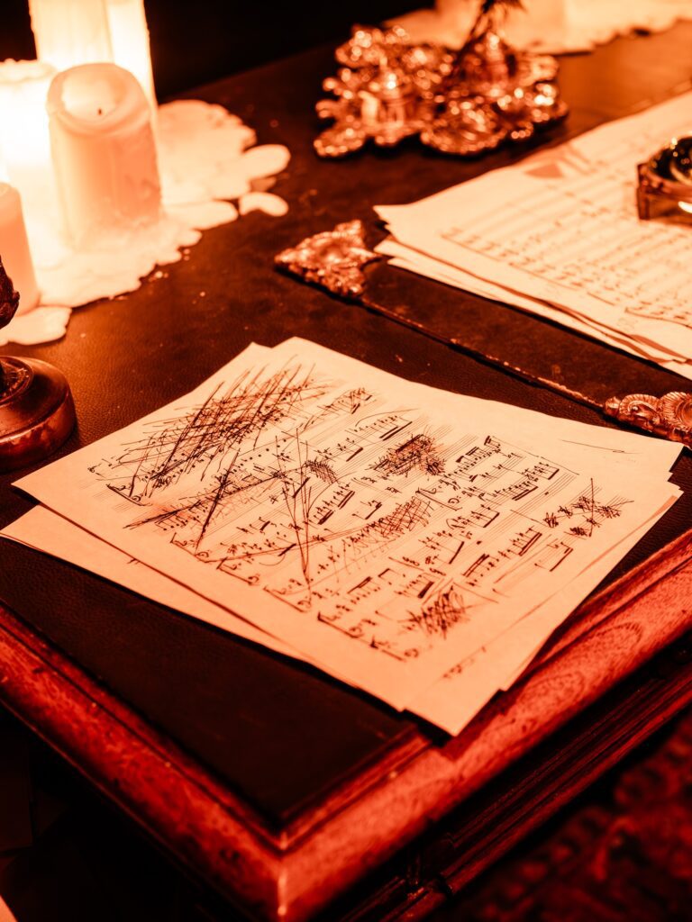 Sheet music from "Don Juan" that appears in "Masquerade." Photo by Luis Suarez.