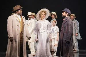 Joshua Henry, Caissie Levy, and Brandon Uranowitz in "Ragtime" at Lincoln Center Theater. Photo by Matthew Murphy.