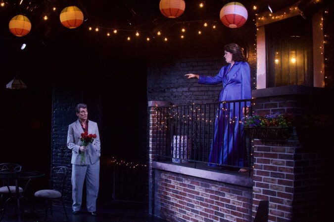 Robert Farrior and Linda Manning in "Italian American Reconciliation." Photo Scott Aronow.