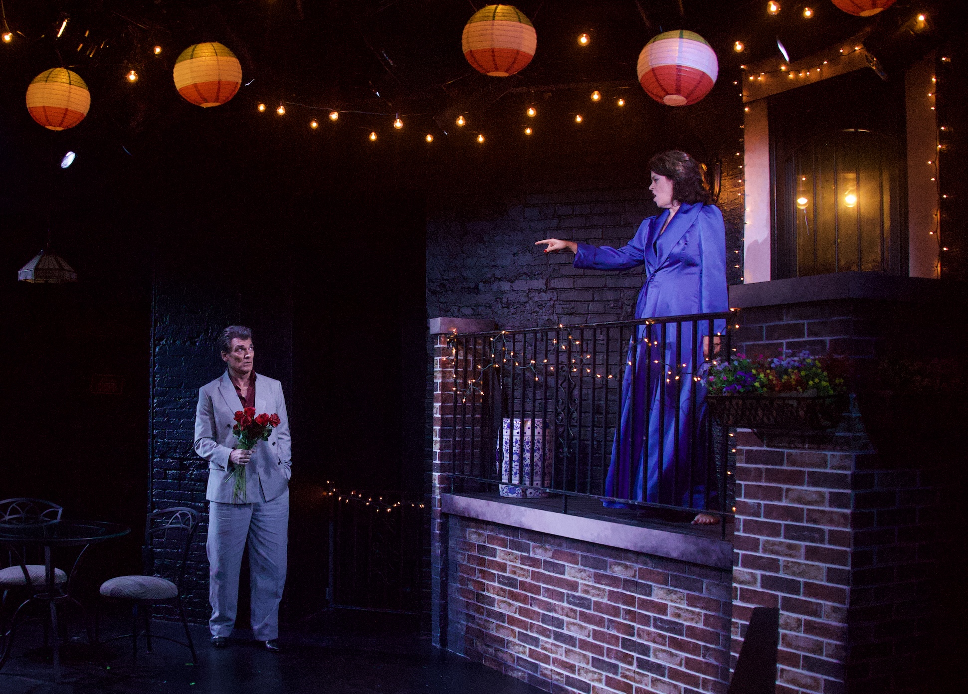 Robert Farrior and Linda Manning in "Italian American Reconciliation." Photo Scott Aronow.