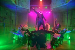 David Moreland (center and the cast of Kokandy Productions' "Jekyll & Hyde."