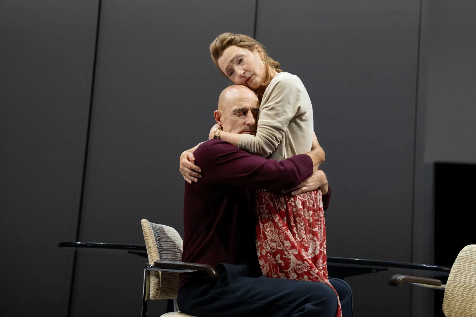 Mark Strong and Lesley Manville in "Oedipus."