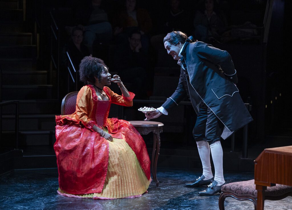 Jaye Ladymore and Ian Barford in "Amadeus."