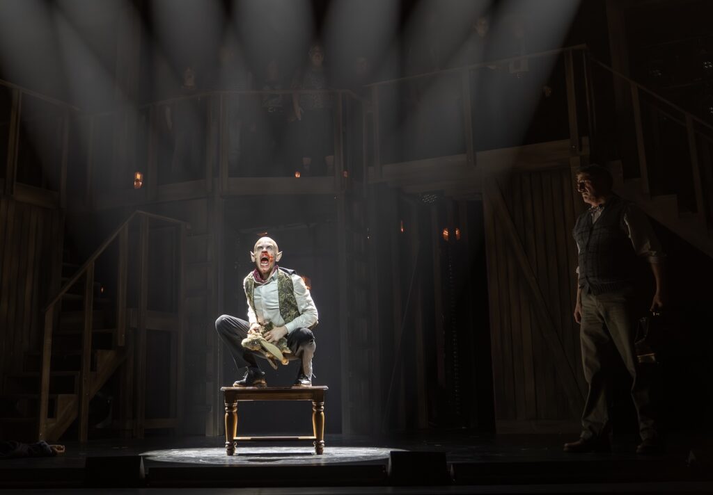 Taylor Trensch and Christopher Sieber in "Bat Boy The Musical."