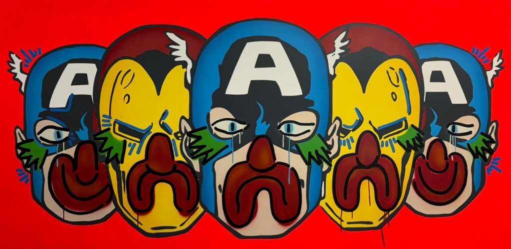 "Heroes, Villains, and Violence" by Slawn x Opake.