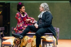 Amber Gray, Matthew Broderick, and David Cross in New York Theatre Workshop's "Tartuffe."