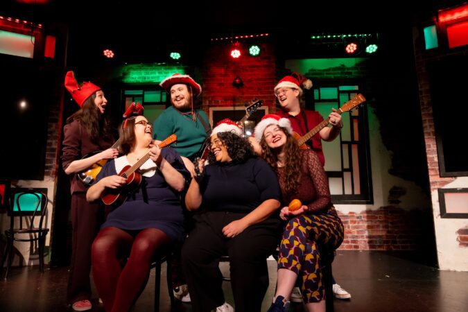 The cast of The Second City's "Holidazed and Amused."