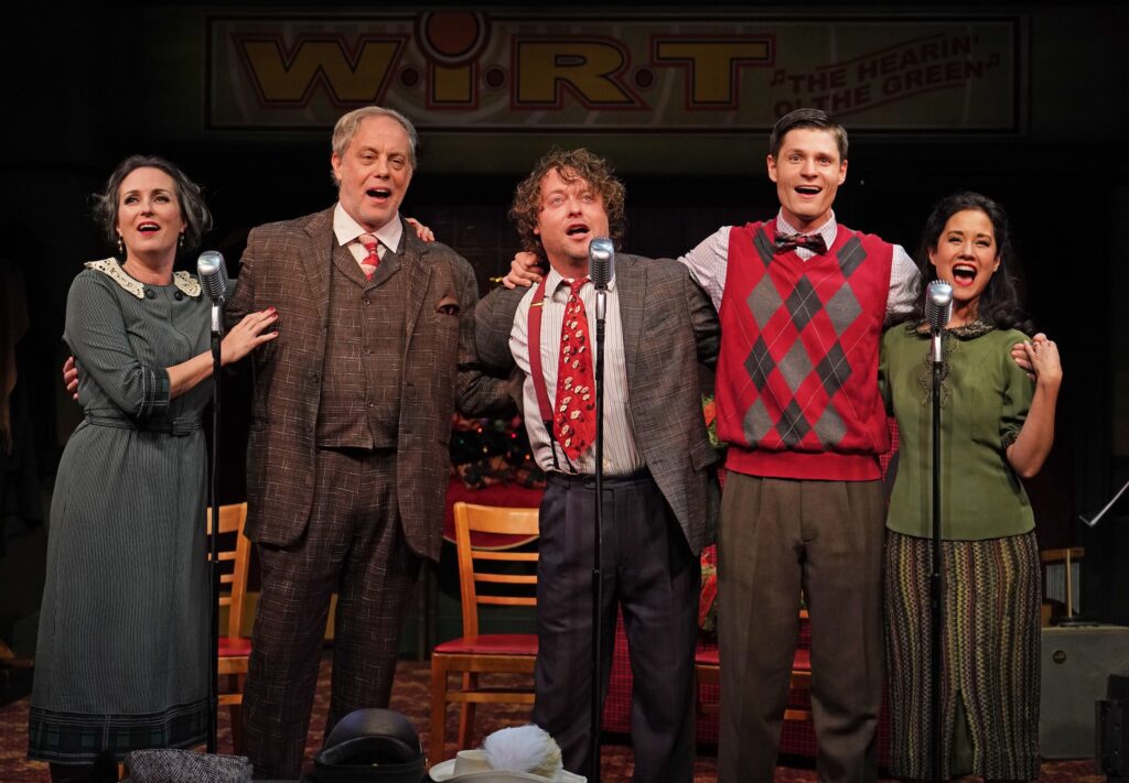 Leenya Rideout, Rufus Collins, Ashley Robinson, Reed Lancaster, and Ali Ewoldt in "It's a Wonderful Life."