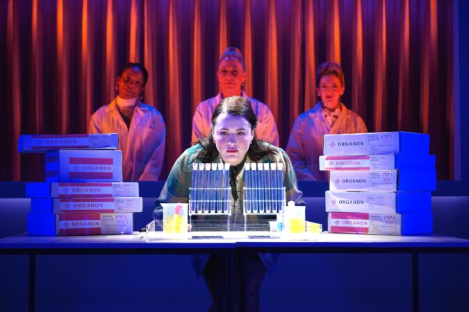 Caitlin Kunnunen (center) in "Predictor."