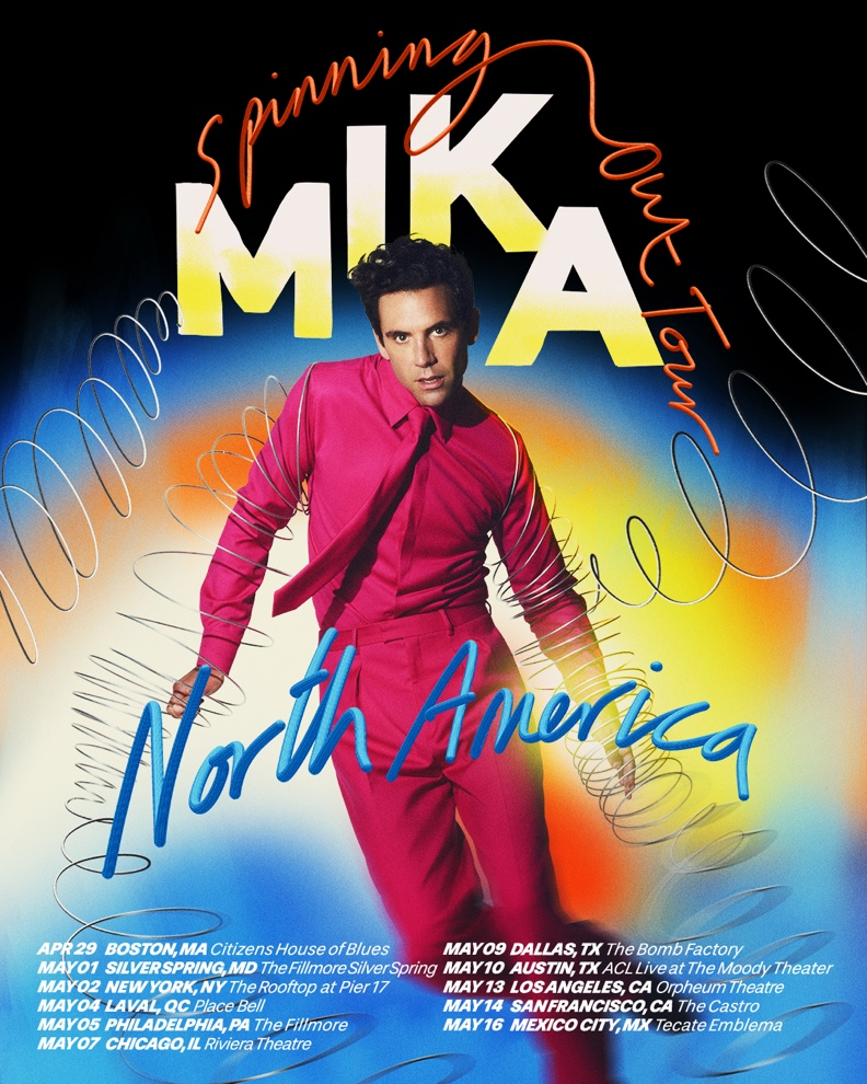 MIKA North American tour poster.