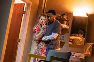 Carrie Coon and Namir Smallwood in "Bug."