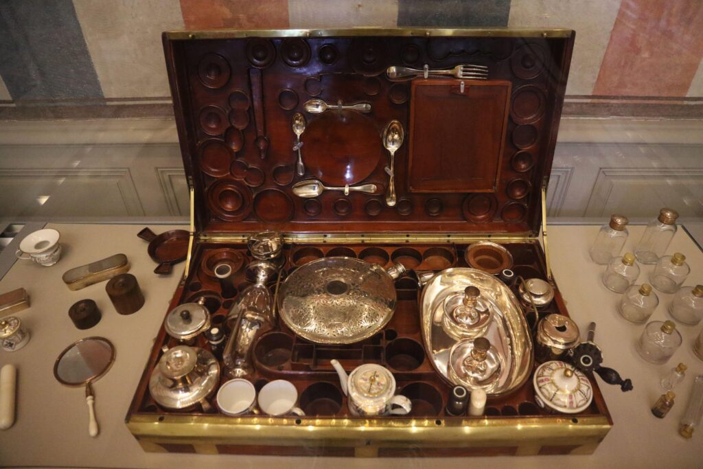 Marie Antoinette's travel case at the International Perfume Museum, Grasse, France.