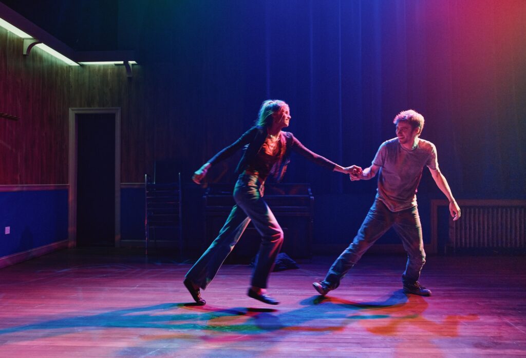 Abbey Lee and Owen Teague in "Blackout Songs" Off-Broadway.