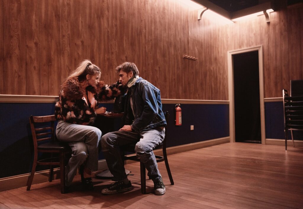 Abbey Lee and Owen Teague in "Blackout Songs."