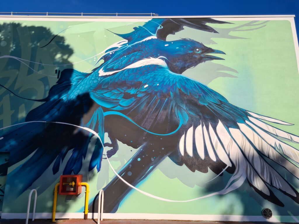 "Pie en vol" by Kalouf.