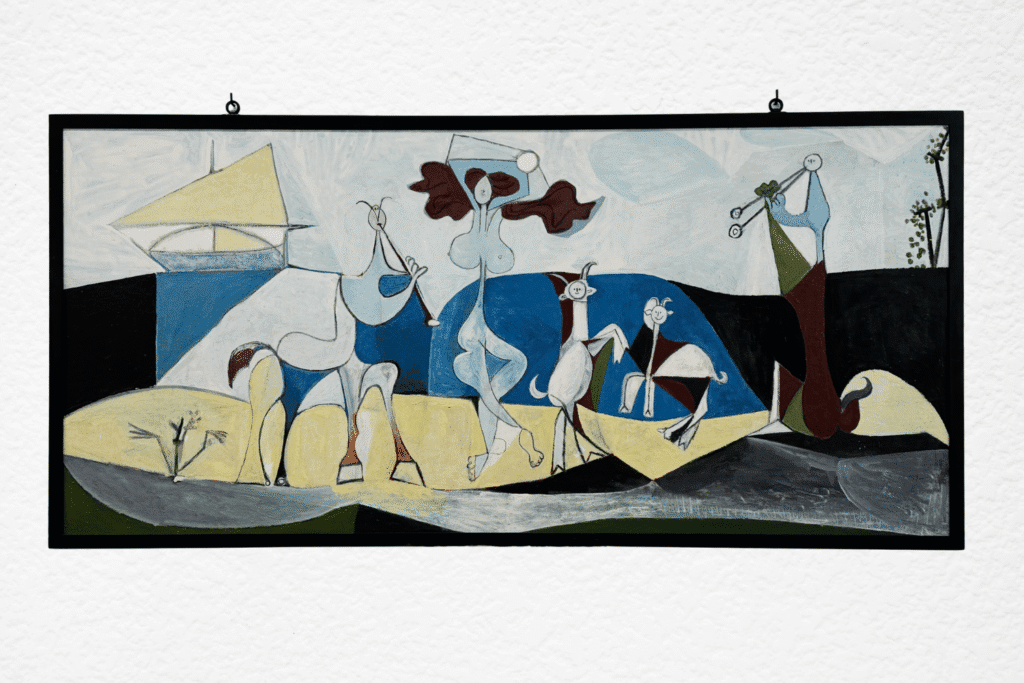 "La Joie de Vivre" by Pablo Picasso, on display at the Picasso Museum in Antibes, France.