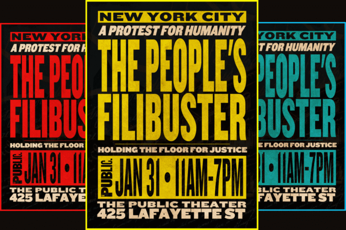 The People's Filibuster Public Theater poster art