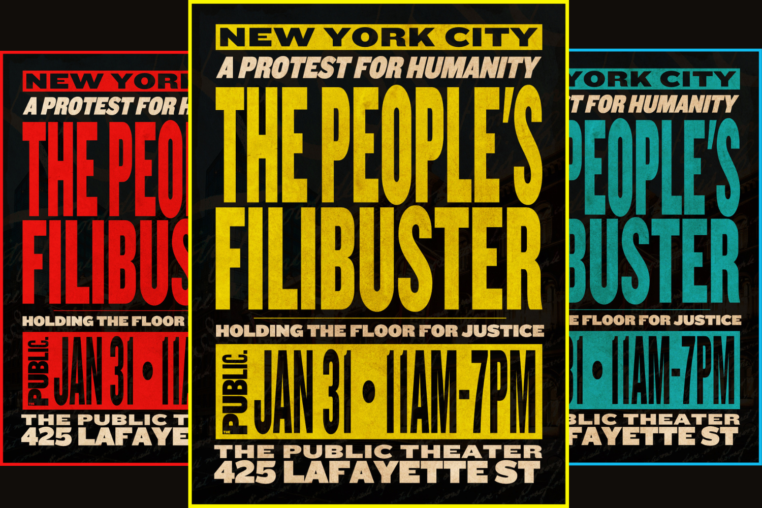 The People's Filibuster Public Theater poster art