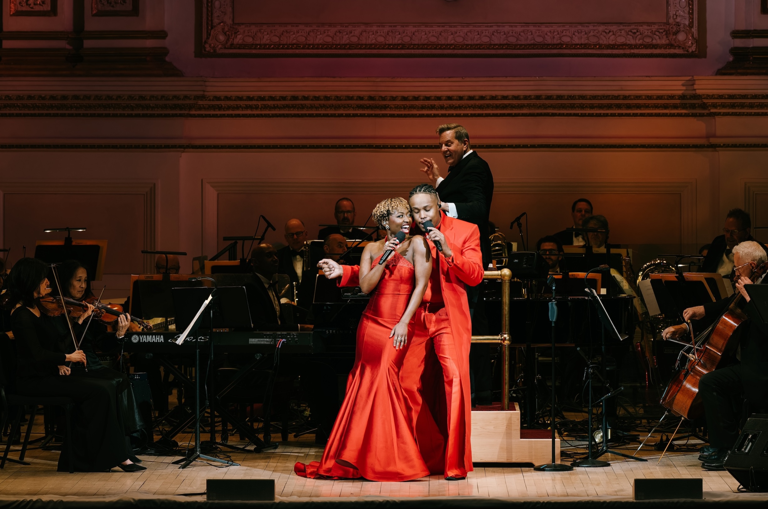 Aisha Jackson and Avery Wilson performs with The New York Pops at Carnegie Hall.