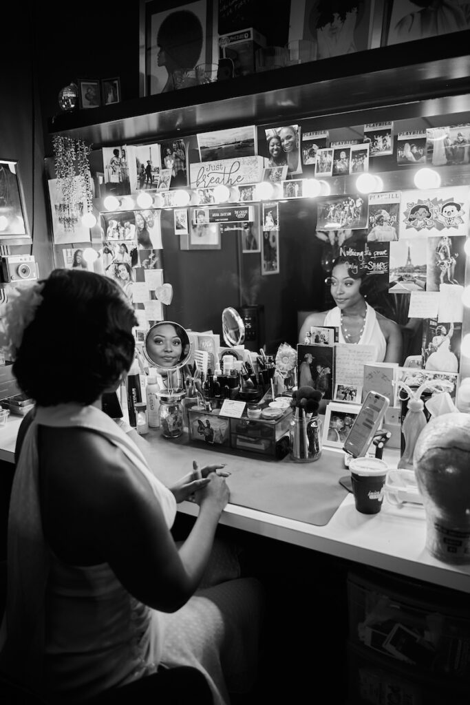 Aisha Jackson backstage at "The Great Gatsby."