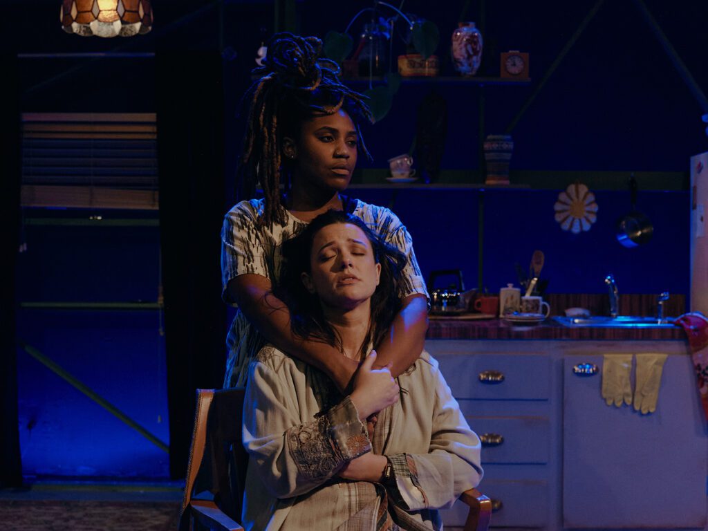 Brenna DiStasio and Ireon Roach in "Pot Girls."