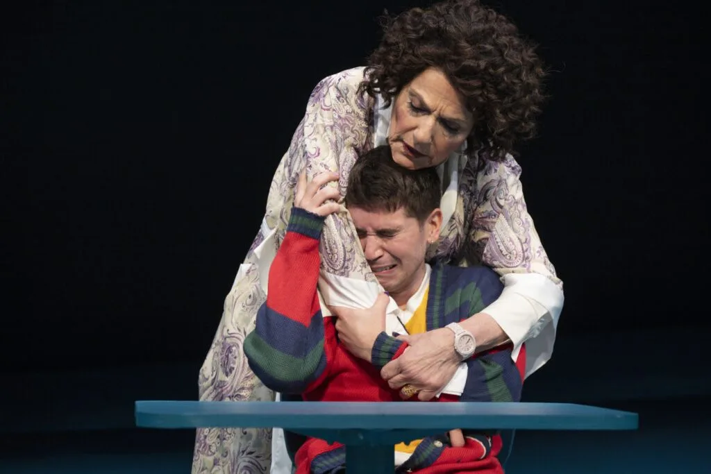 Caoline Aaron and Noah Galvin in "The Reservoir" Off-Broadway.