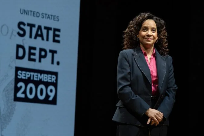 Zabryna Guevara in "Public Charge" at The Public Theater.