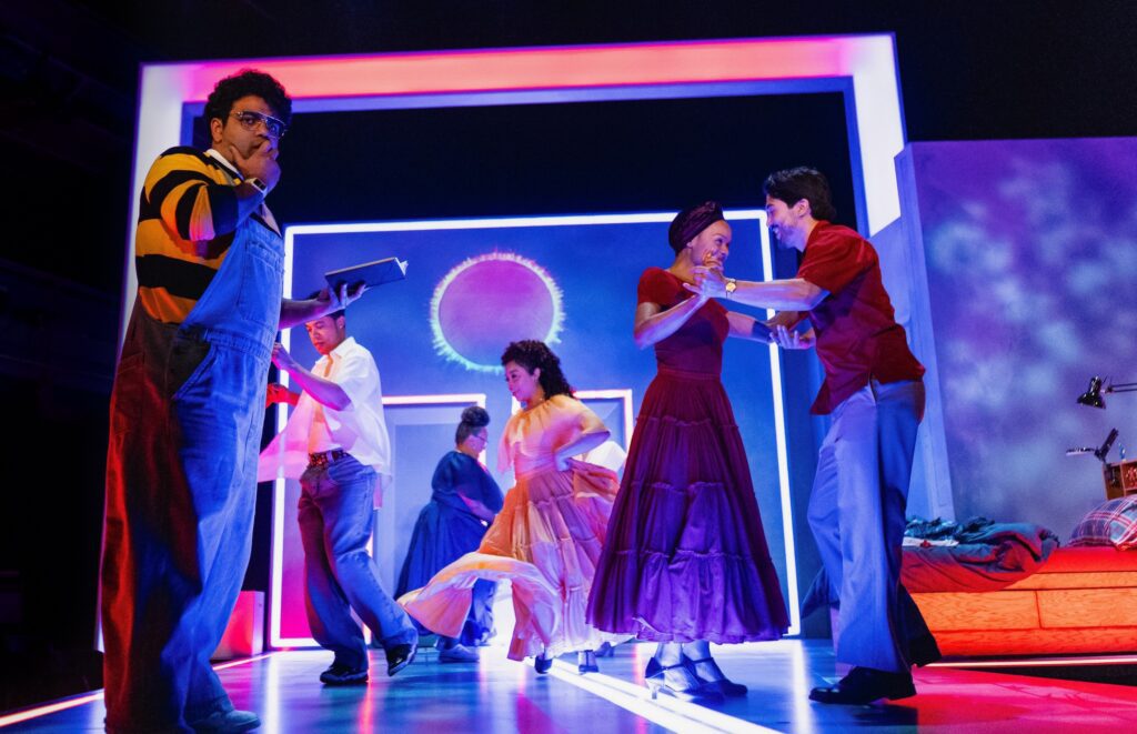 (l-r) Lenin Izquierdo, Kelvin Grullon, Rossmery Almonte, Julissa Calderon, Yohanna Florentino and Arik Vega in "The Brief Wondrous Life of Oscar Wao."