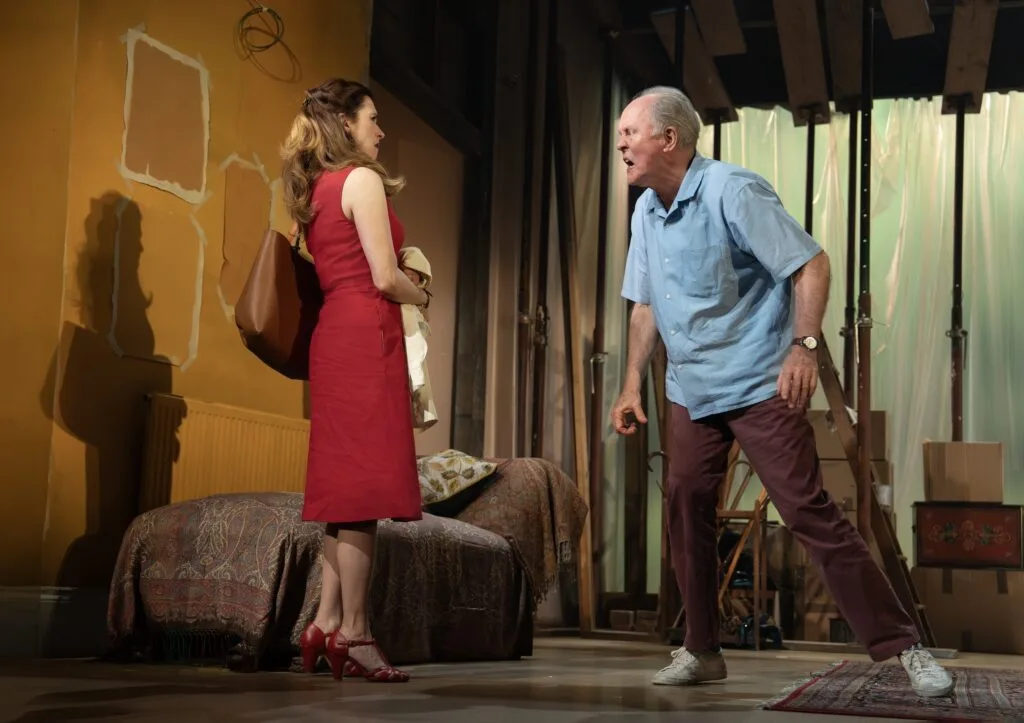 Aya Cash and John Lithgow in "Giant."