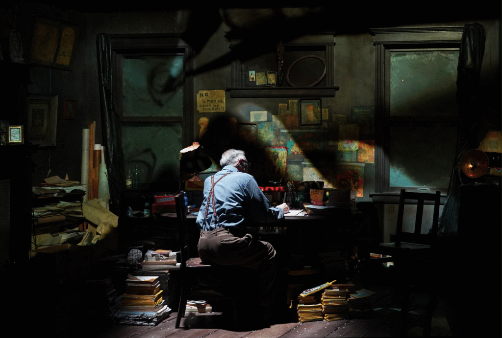 John Kelly in "Bughouse" at Vineyard Theatre.