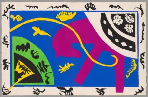 "Horse, Rider, and Clown" from Jazz, 1947. By Henri Matisse.
