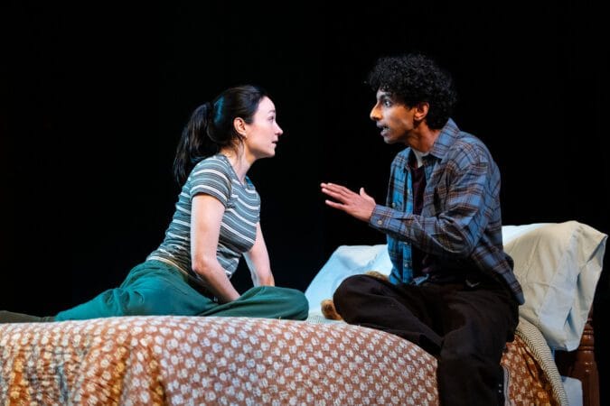 Rohan Maletira and Ismenia Mendes act out a scene in Jonah at DC's Studio Theatre All photos credit Margot Schulman