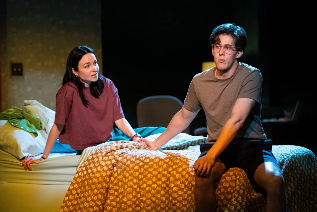 Ismenia Mendes and Louis Reyes McWilliams act out a scene in Jonah at DC's Studio Theatre