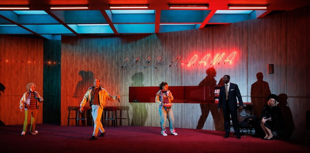 (l-r) Lizan Mitchell, Will Cobbs, Alana Raquel Bowers, Andy Lucien, and Crystal Finn in "Cold War Choir Practice."