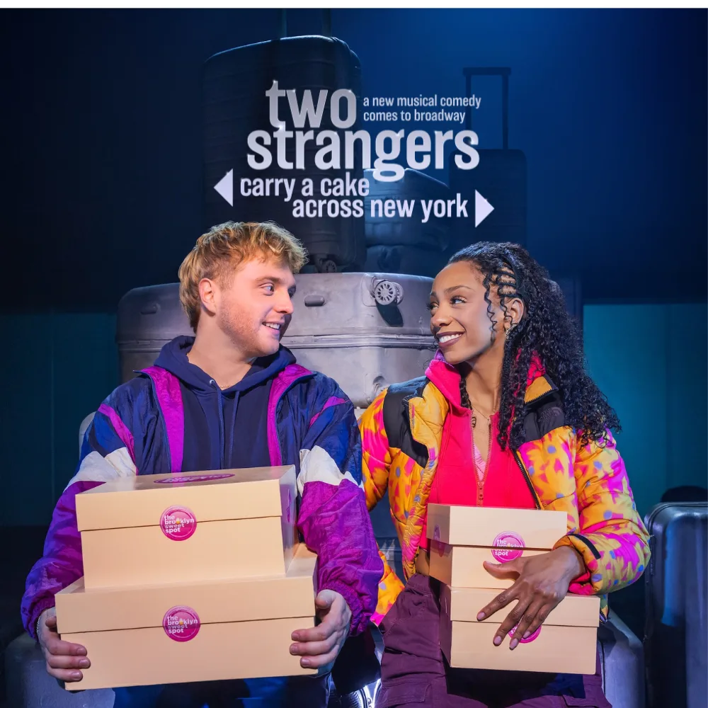 "Two Strangers (Carry a Cake Across New York" Broadway cast album cover.