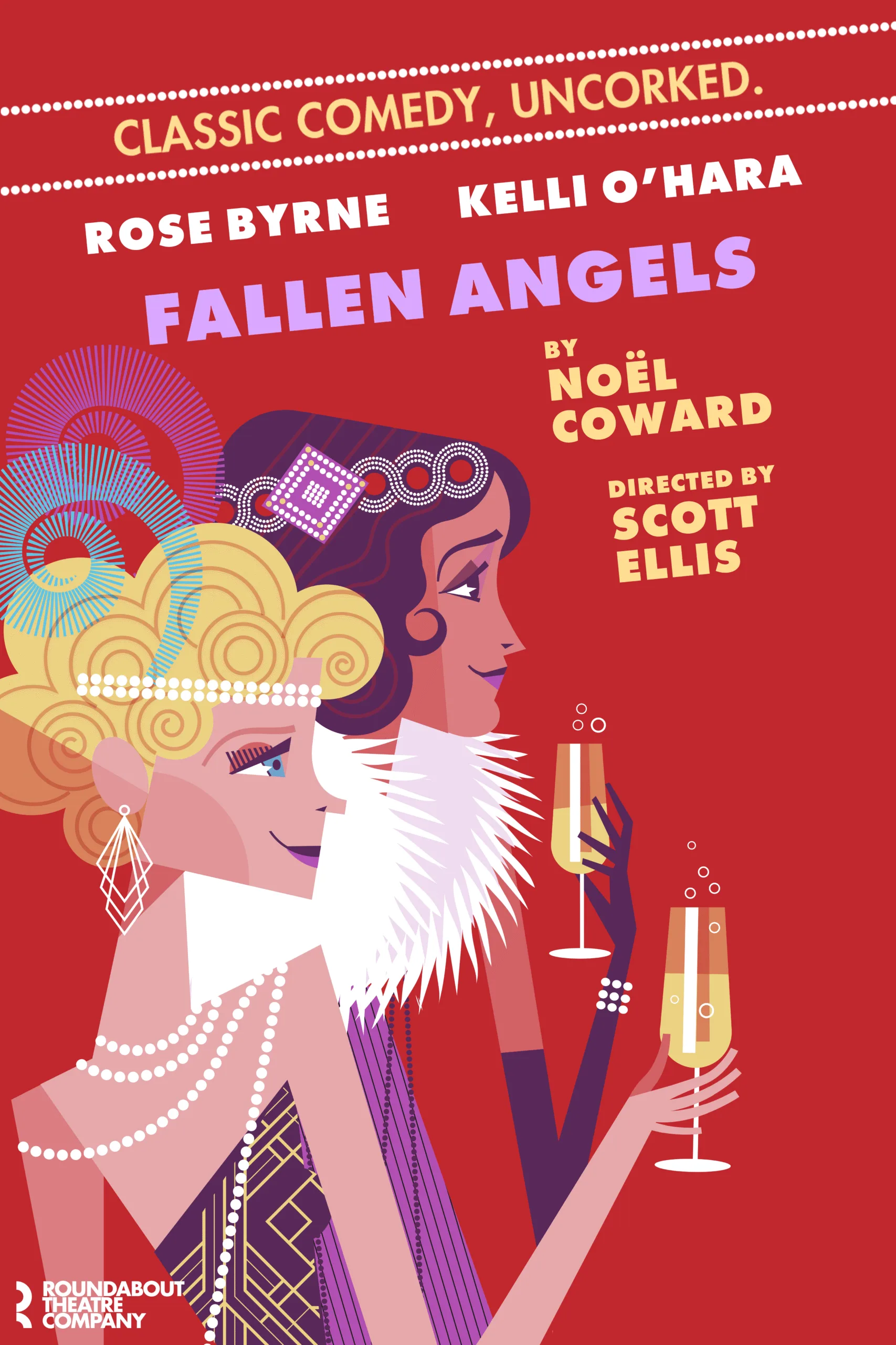 "Fallen Angels" poster for Roundabout Theatre Company's revival
