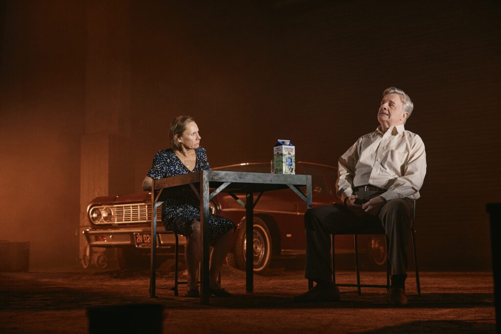 Laurie Metcalf and Nathan Lane in "Death of a Salesman."