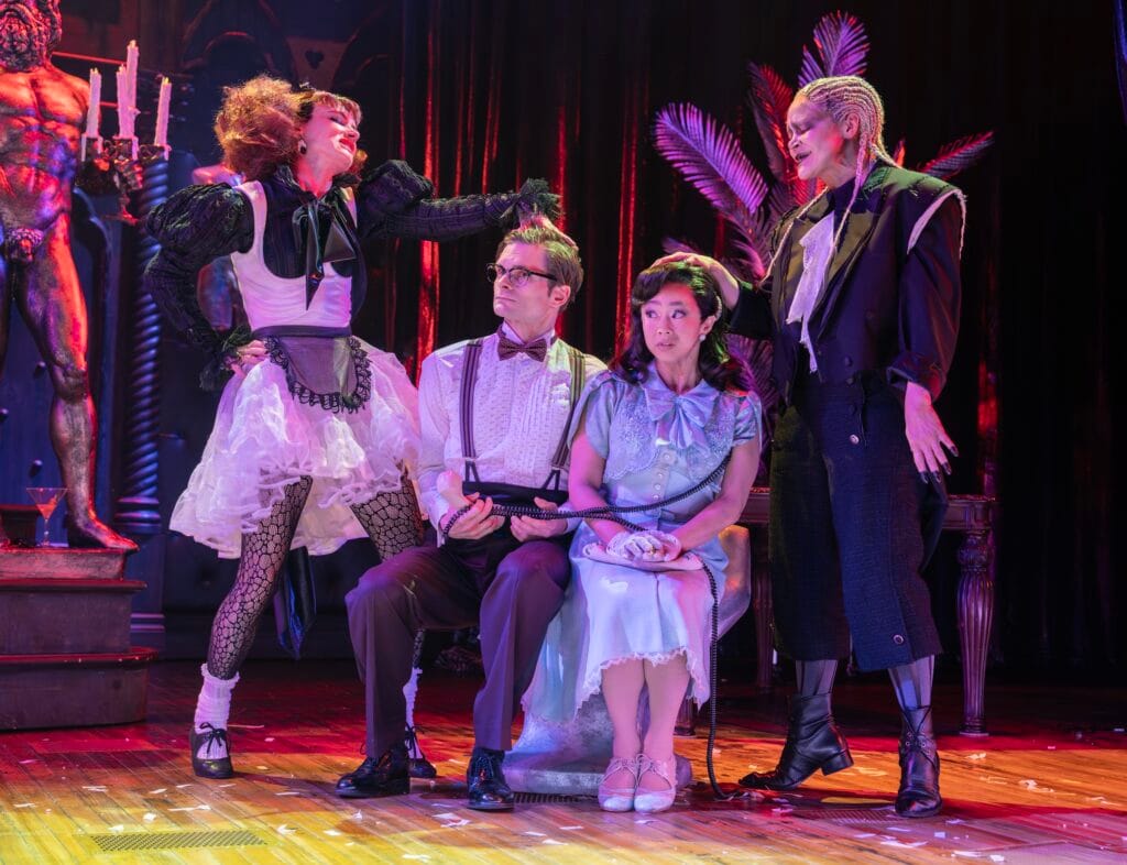 Juliette Lewis, Andrew Durand, Stephanie Hsu, and Amber Gray in "The Rocky Horror Show."